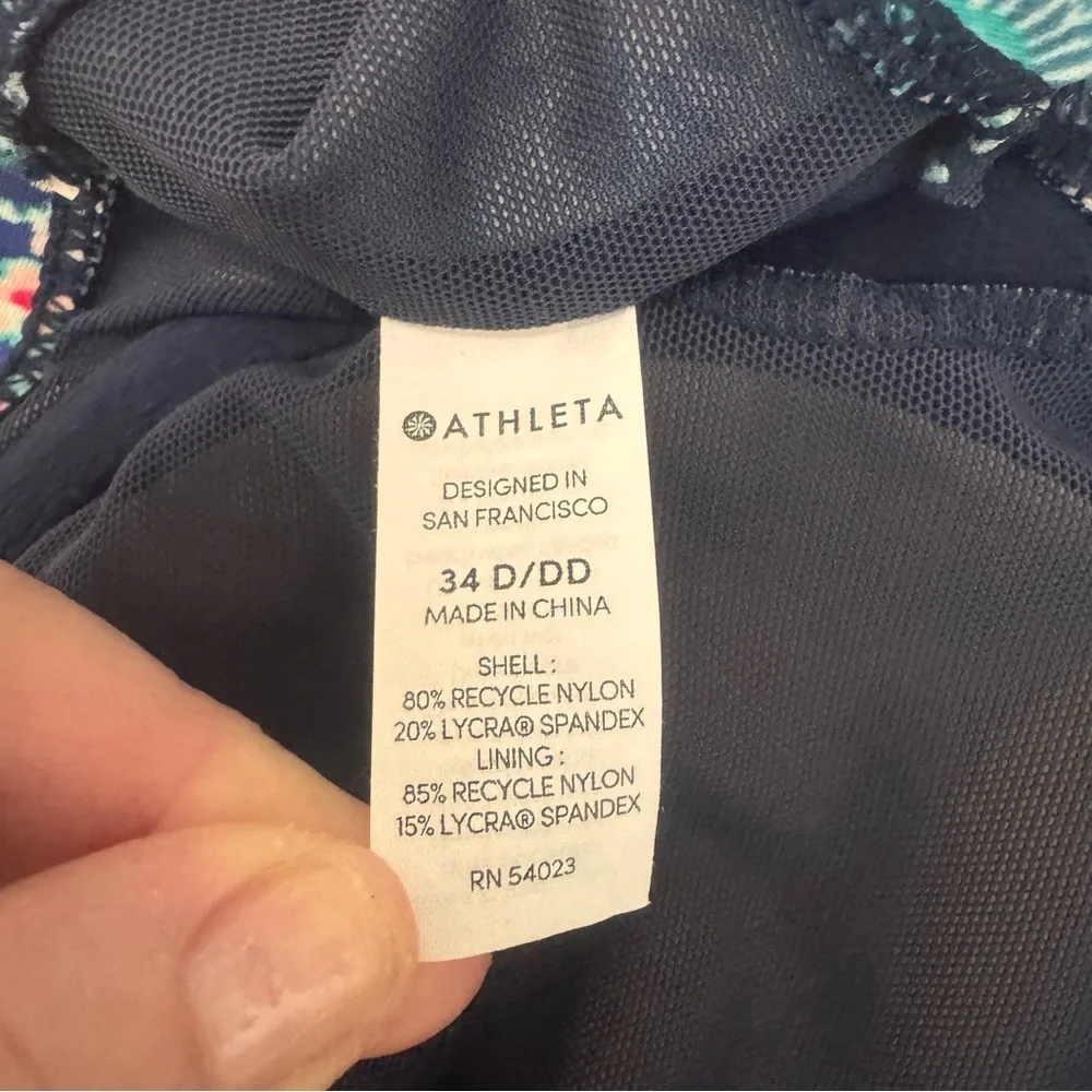 3 Piece Athleta Monaco Bra Cup Wrap Bikini, Bottoms, and Short Sleeve Rash Guard
